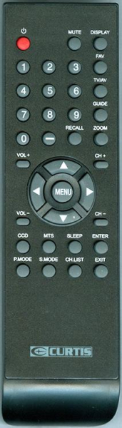 Replacement remote for Curtis International LCD2443A, LCD1533A