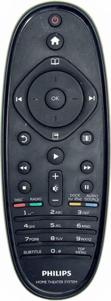Replacement remote for Philips HTS5580WF7, 996510032845, HTS5580W