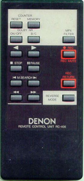 Replacement remote for Denon RC406, 4990144001, DRR730, DRR680