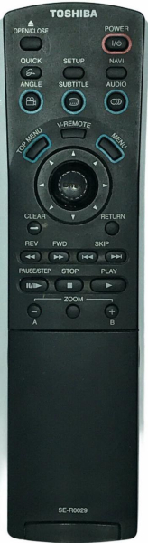 Replacement remote for Toshiba 79078065, SD2300U, SD2300, SE-R0029
