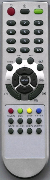 Replacement remote control for Ecron TFT19TDT