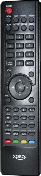 Replacement remote control for Xoro HTC2242HD