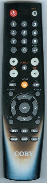 Replacement remote control for Coby LEDTV1526