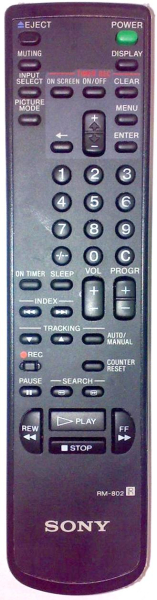 Replacement remote control for Sony RM-802 4B1