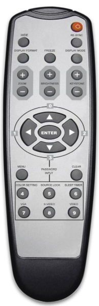 Replacement remote control for Optoma EP709S