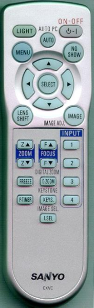 Replacement remote for Sanyo 6450856174, CXVC, PLCXF46N
