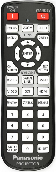 Replacement remote for Panasonic PT-RZ670LW PT-RW630W PT-DZ770E