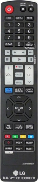 Vervangings afstandsbediening voor LG HR720T(DVD)