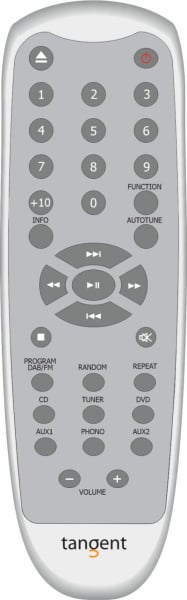 Replacement remote control for Tangent AMP100