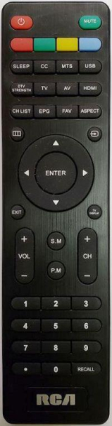 Replacement remote control for Rca RLDED5098-F-UHD