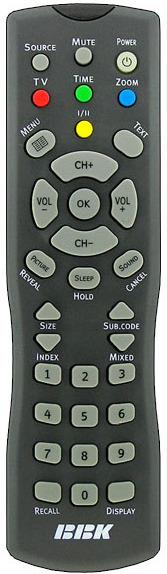 Replacement remote control for Bbk EN-02505B