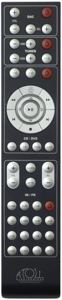 Replacement remote control for Atoll PR100SE