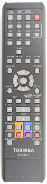 Replacement remote control for Toshiba RDXV45