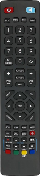 Replacement remote control for Blaupunkt 39208U GB382FHBKU-EU