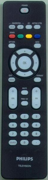 Replacement remote for Philips 47PFL7422D 47PFL7422D/37 26PFL5302D/37 26PFL5302D