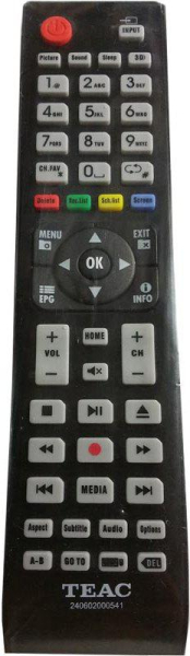 Replacement remote control for Teac/teak LET50G3FHD