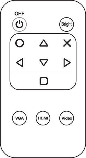 Erstatningsfjernkontroll for Optoma PK320