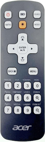 Replacement remote control for Acer AS319D