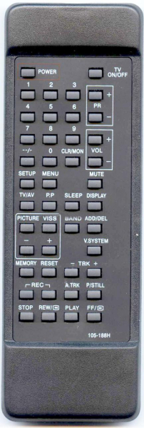 Replacement remote control for LG 105-088F