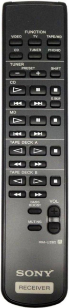 Replacement remote control for Sony TA-FB940R