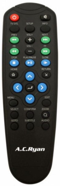 Replacement remote control for AC Ryan ACRPV73500