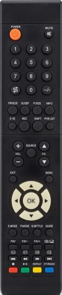 Replacement remote control for VD Tech TQS3227VD001