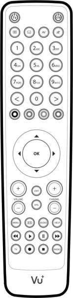 Replacement remote control for Vu+ ULTIMO V2