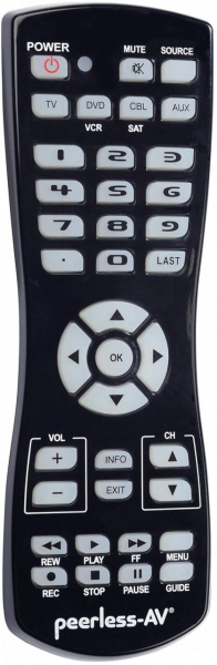 Replacement remote control for PEERLESS-AV UV552