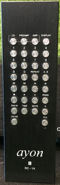 Replacement remote control for AYON CD-2
