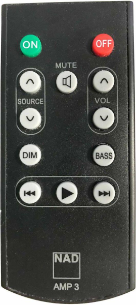 Replacement remote control for Nad AMP3