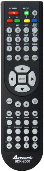 Replacement remote control for ACESONIC BDK-2000