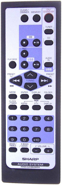 Replacement remote control for Sharp RRMCGA166AWSA