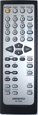 Replacement remote control for Onkyo RC-784S