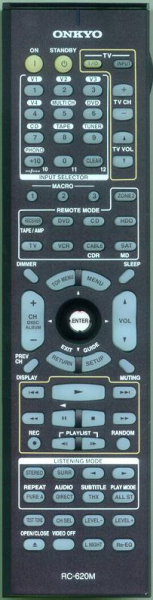 Replacement remote control for Onkyo RC-620M