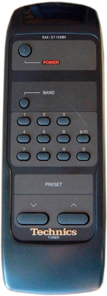 Replacement remote control for Technics RAK-ST106WH