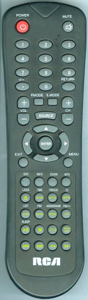 Replacement remote for Rca DECK185R, RLEDV2490A, DECK13DR
