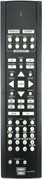 Replacement remote for SLS AUDIO QG5000 RECEIVER, QG500AVR, QG500RMT
