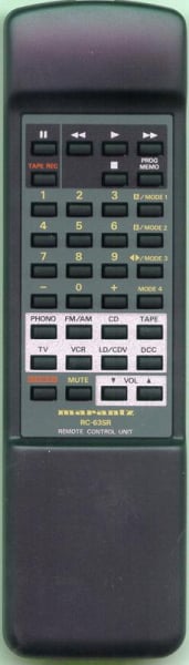Replacement remote for Marantz ZK201J0010,RC63SR, SR63, SR53