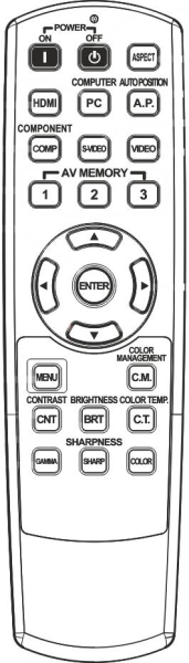 Replacement remote for Mitsubishi HC3200 HC3000U HC6500U EX10U