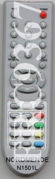 Replacement remote control for Nordmende N1501L