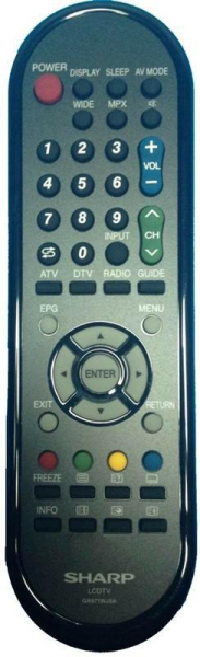 Replacement remote control for Sharp LC-60LE630X