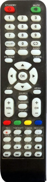 Replacement remote control for Akai AKTV5037L