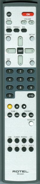 Replacement remote control for Rotel RR-AX91