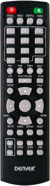 Replacement remote control for Denver DVH-7787