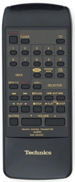 Replacement remote control for Technics SA-GX200L(TUNER)