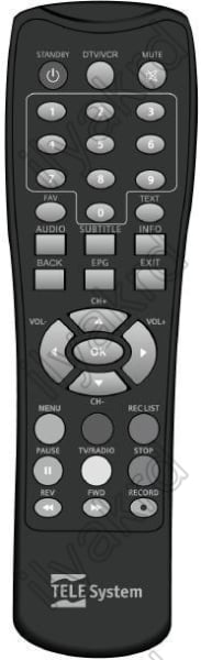 Replacement remote control for Telesystem TS3002