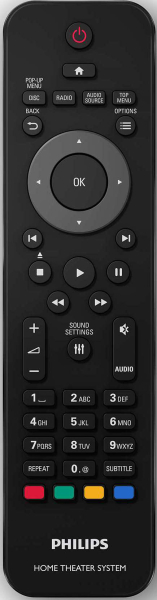 Replacement remote control for Philips HTS3541