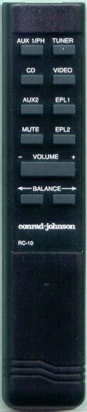 Controlo remoto de substituição para Conrad Johnson SC26, RC10