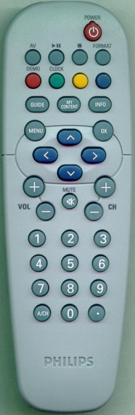 Replacement remote for Philips 60PP920037, 313923812552, 60PP9200D37