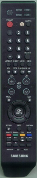 Replacement remote for Samsung HLT5075SX, HLT4675SX, HLT5675SX, BP5900124A